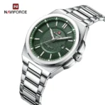 Naviforce 9212 Watch For Men-Silver Green