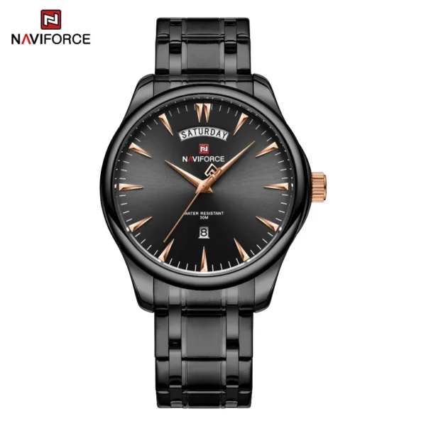 Naviforce 9213 Watch For Men - Black