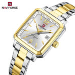 Naviforce 9252 Watch For Man-Golden Silver and White - Image 2