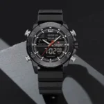 Naviforce 9253 Silicon Belt Watch For Man –Black