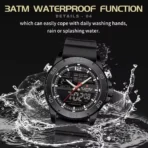 Naviforce 9253 Silicon Belt Watch For Man –Black - Image 4