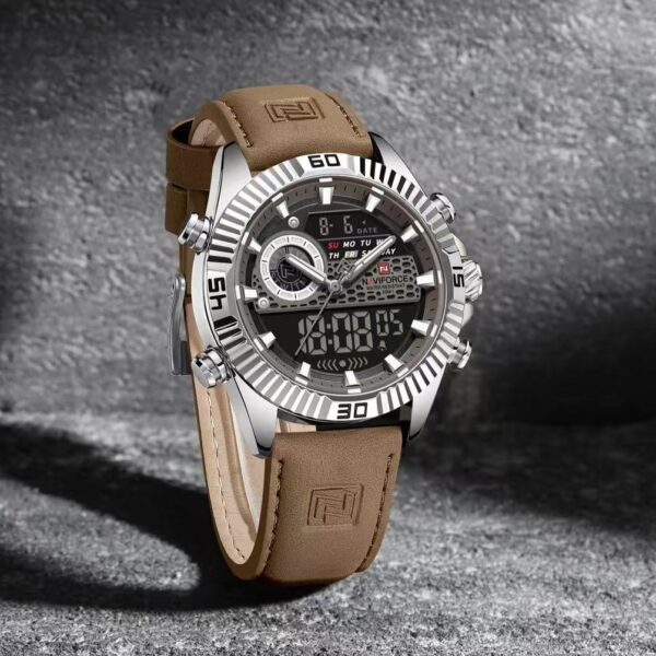 Naviforce 9262 Watch for Men -Brown Gray