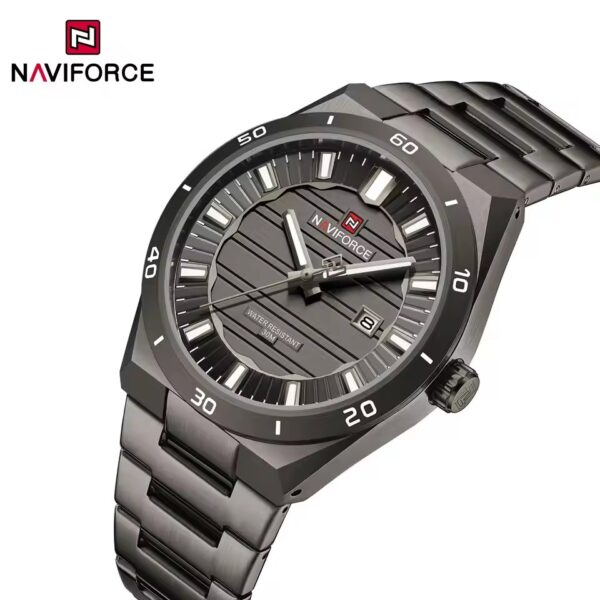 Naviforce 9268 Watch For Men - Black Gray