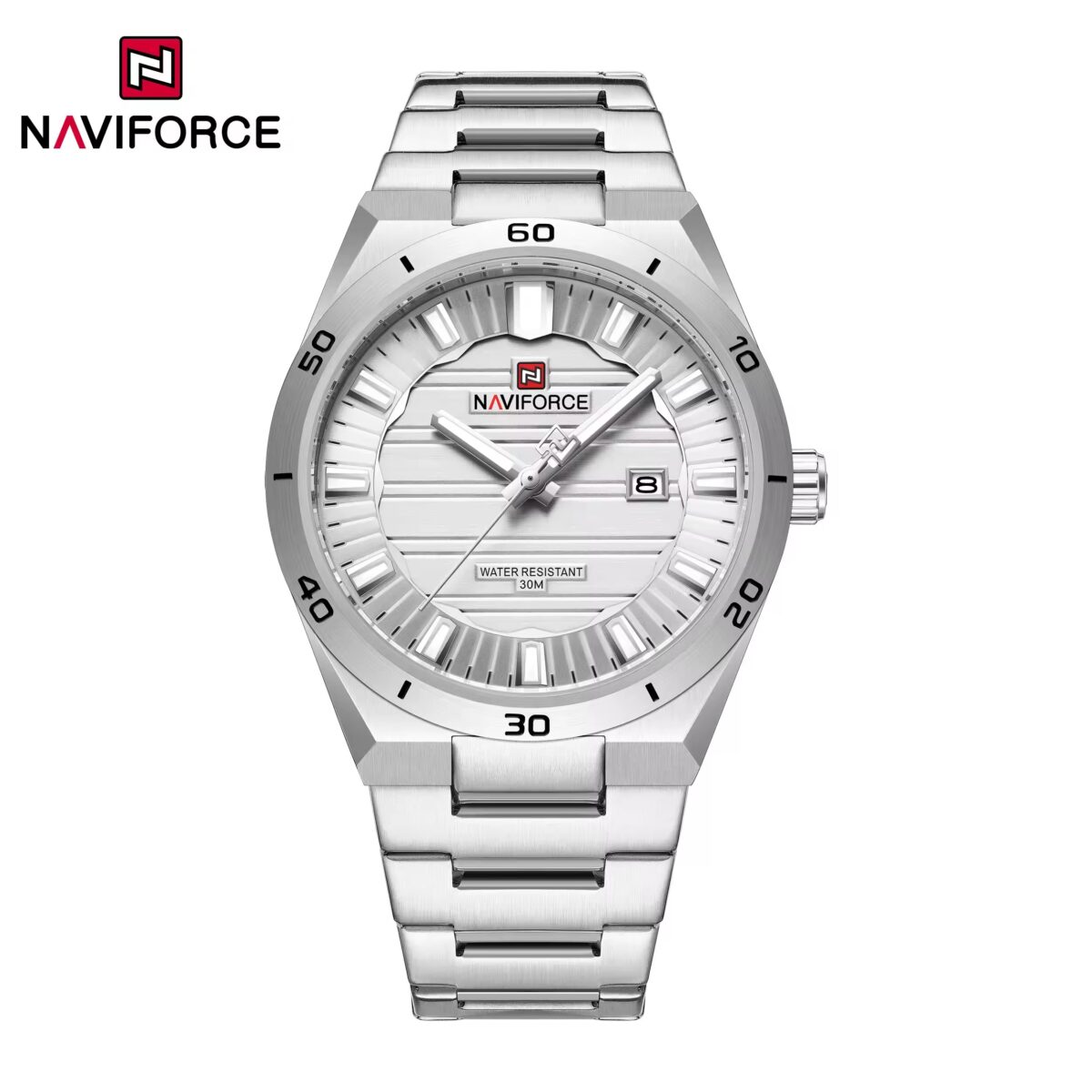 Naviforce 9268 Watch For Men - Silver - Image 2