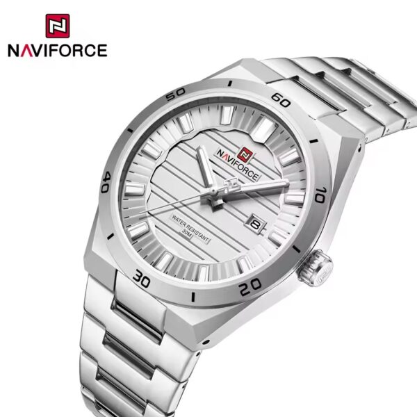Naviforce 9268 Watch For Men - Silver