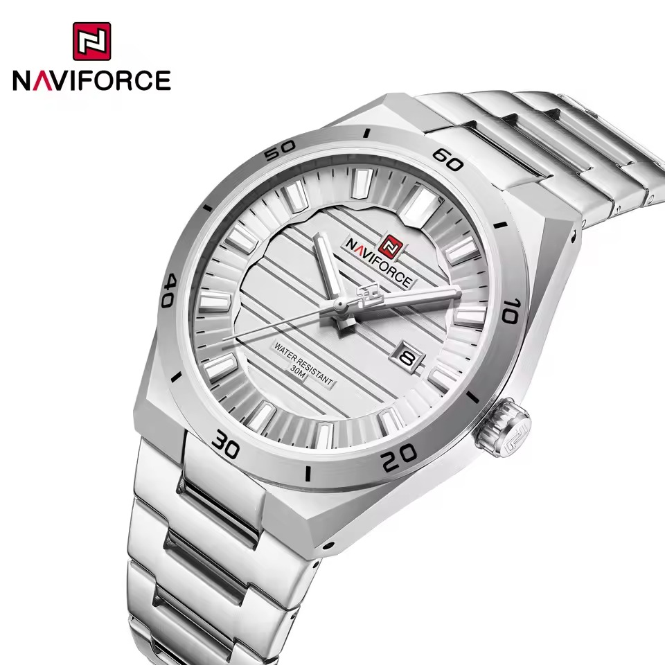 Naviforce 9268 - Silver 2 Naviforce 9268 Watch For Men - Silver - Image 1