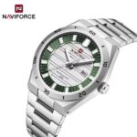 Naviforce 9268 Watch For Men - Silver Green