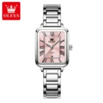 Olevs 5641 Watch For Women-Silver and Pink