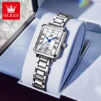 Olevs 5641 Watch For Women-Silver and White - Image 2