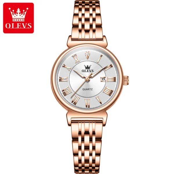 Olevs 9997 Watch For Woman-Rose Gold and White