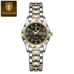 Poedagar 306 Watch For Women-Silver Gold and  Black - Image 2