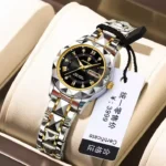 Poedagar 306 Watch For Women-Silver Gold and  Black