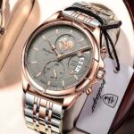 Poedagar 802 Watch for Men - Silver Gray