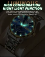 Binbond 2521 Watch For Men-Circle Golden Silver and Blue - Image 2