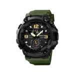 SKMEI 1637 Military Watch for Men’s- Black & Green